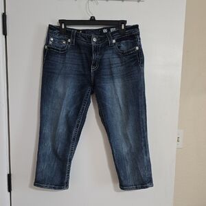 Miss Me Dark Blue Cropped Jeans